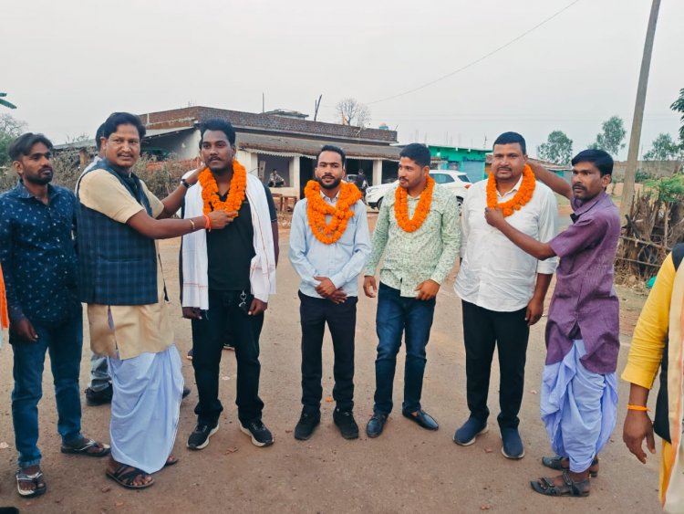 भाजयुमो की नई नियुक्तियों पर पंडरापाठ में जश्न: विजयआदित्य सिंह जूदेव की घोषणा का कार्यकर्ताओं ने किया भव्य स्वागत
