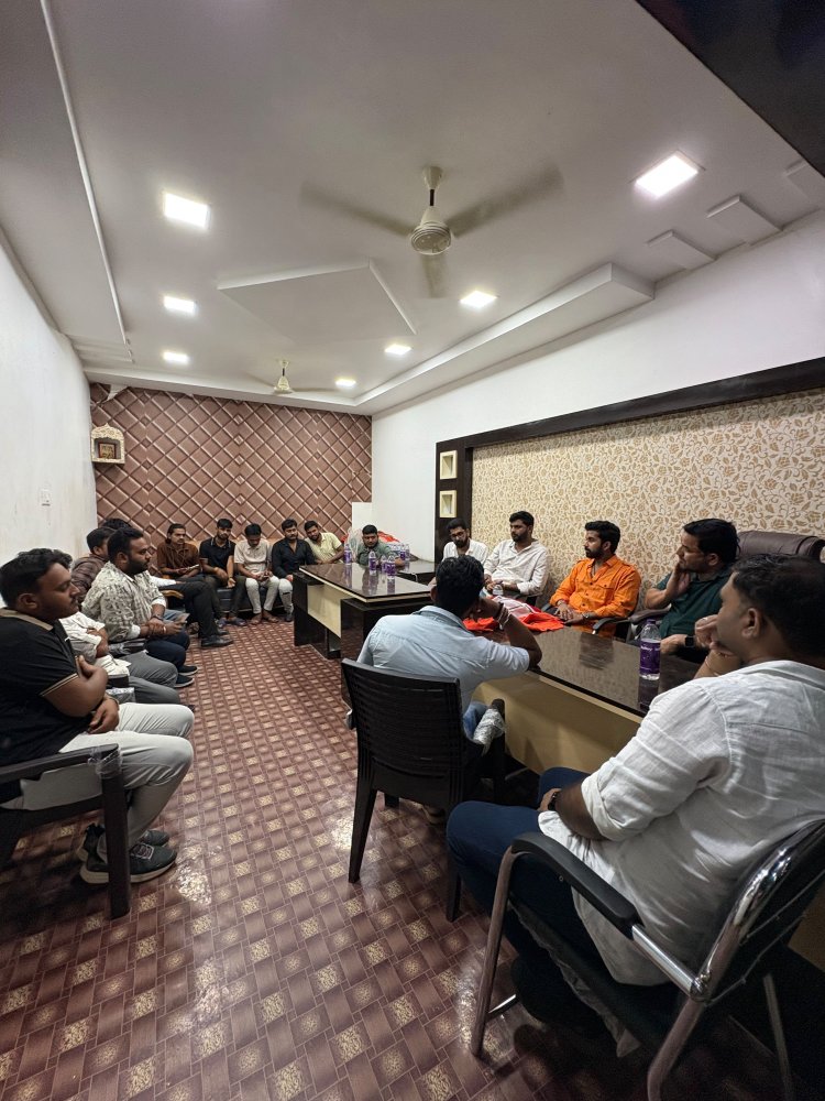 भाजयुमो जिलाध्यक्ष विजय आदित्य सिंह जूदेव का कांसाबेल आगमन , 'सेवा संकल्प अभियान' को लेकर बनी भव्य रणनीति