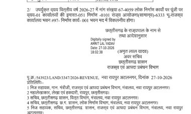 तपकरा में नए तहसील कार्यालय भवन के निर्माण के लिए 1 करोड़ 25 लाख रुपये की मिली प्रशासकीय स्वीकृति