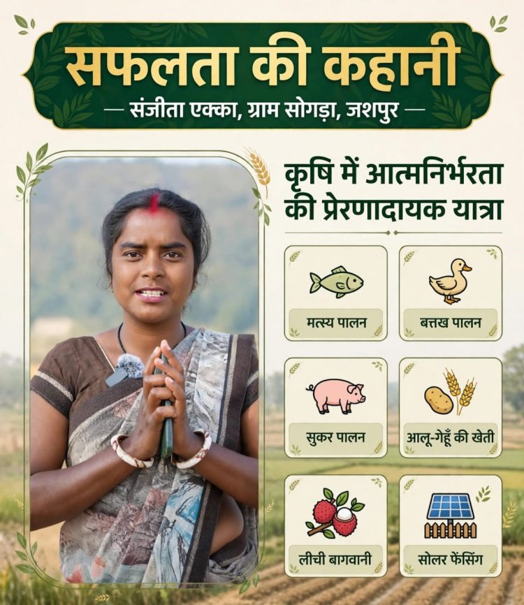 पारंपरिक खेती से आगे बढ़कर मत्स्य, बत्तख और सुकर पालन से संजीता एक्का ने बनाई आत्मनिर्भरता की राह